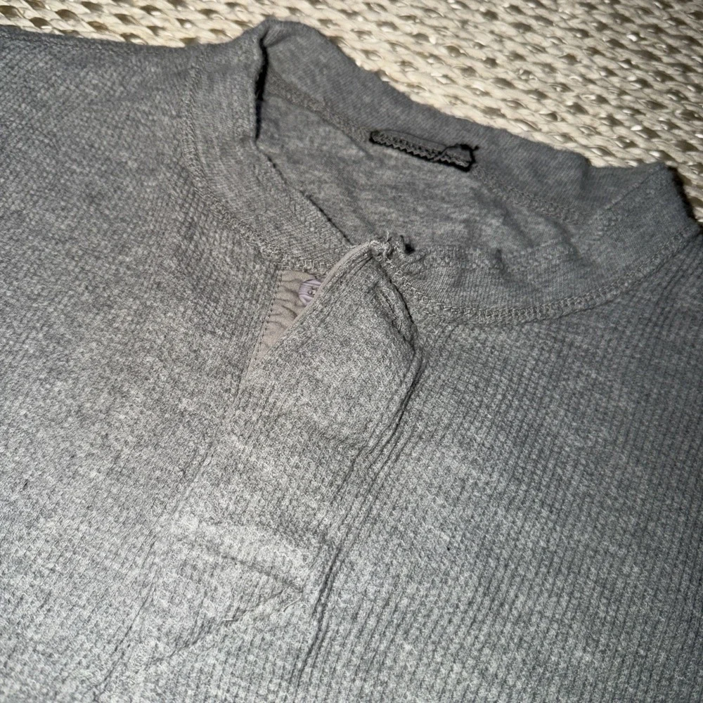 Men's Vintage Ralph‎ Lauren Polo Ribbed Henley Long Sleeve Shirt. Grunge . LG